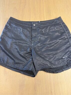 Uzzi Amphibious Gear Gray Nylon Swim Board Shorts Women's 11/12 Surfcore Coastal